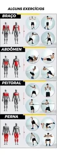 Kit Faixas Elásticas de Resistência para Treino Mbfit. Entrega Grátis! - Foto 4