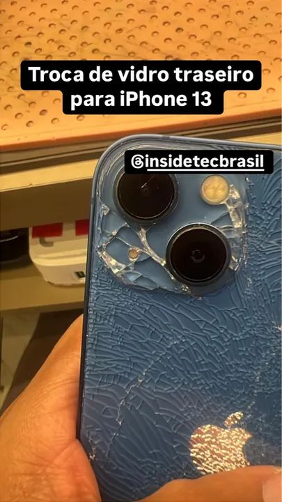 Troca de vidro traseiro para iphone / Poco c75 em promoção 