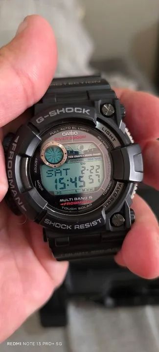 Relógio G-Shock Frogman Tough Solar gwf 1000 com bezel Black raro de achar