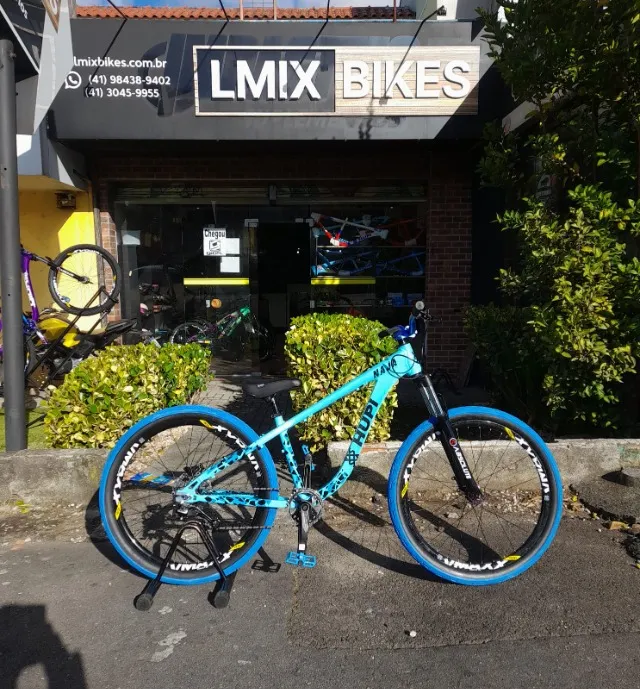Bicicleta HUPI Naja V9 com Cubo Barulhento, Pneus Azul 2.50, Selim DDK e MT200 - R$ 4.699,