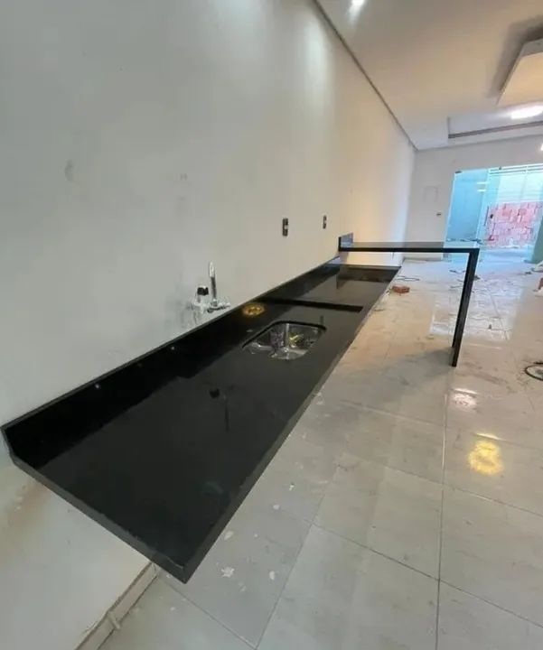 Bancada de mármore e granito balcão bancada escada peitoril nichos  - Foto 3