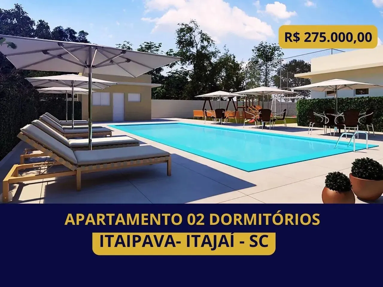 Apartamento para Venda em Itajaí, Itaipava, 2 dormitórios, 1 banheiro, 1 vaga