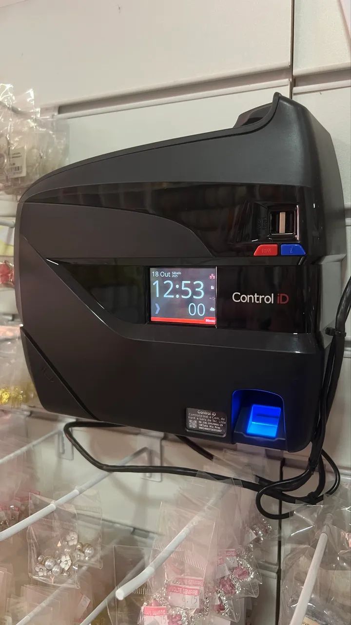 Relógio de Ponto Biométrico Control ID iDClass Bio, Ethernet - Display Touch Screen