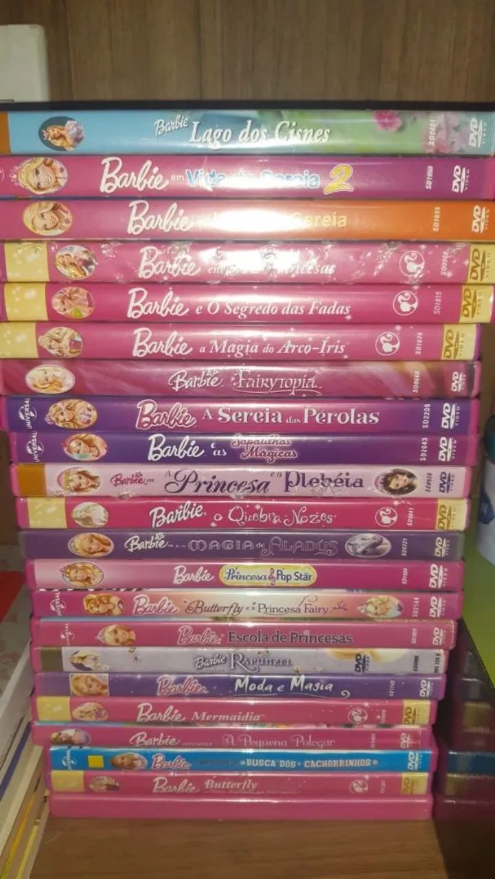 Coleção de 22 DVDs Barbie65578311779073120