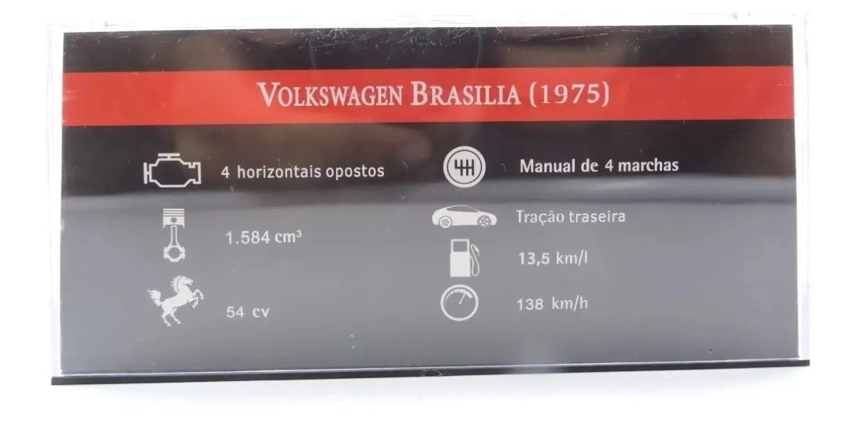 Miniatura Volkswagen Brasília 1975 inesquecíveis do Brasil  - Foto 5