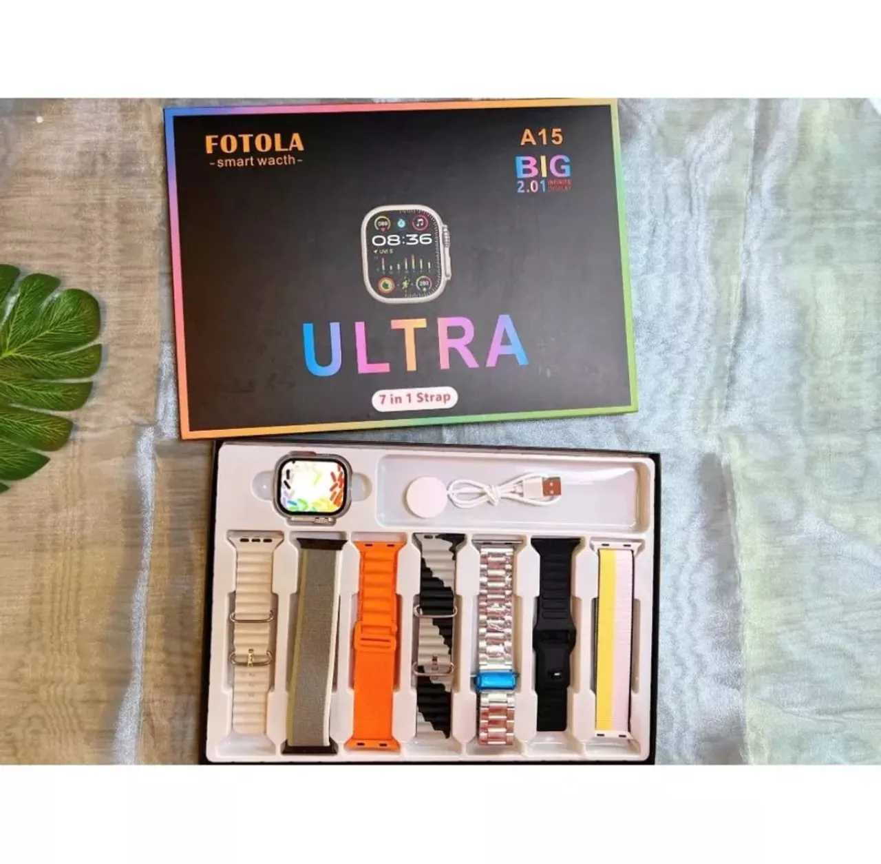 Smartwatch FOTOLA A15 ULTRA - 7 Pulseiras