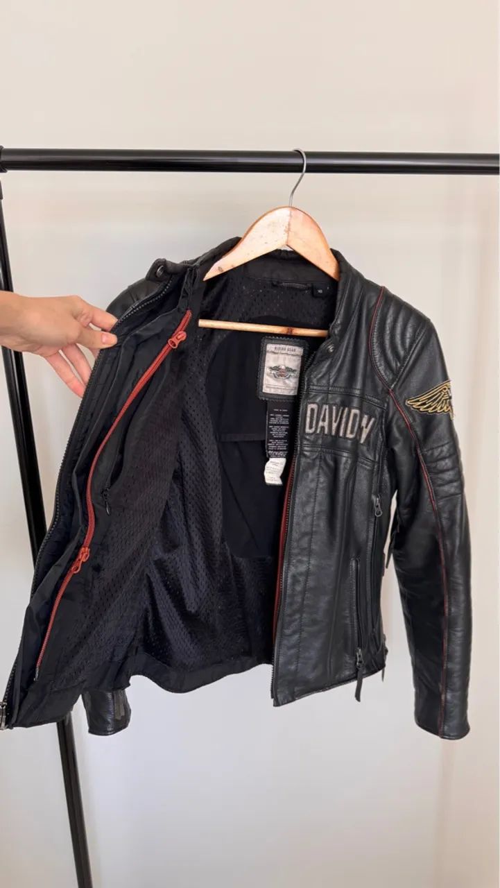 Jaqueta de Couro Feminina Motociclista Harley-Davidson - Foto 4