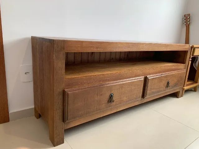 Rack de Madeira Rústico 59,6cm A x 149cm L x 40cm P