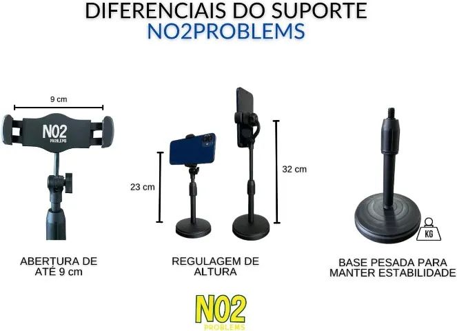 Suporte de Mesa Para Celular 360 graus Ajustável Articulado NO2PROBLEMS Universal - Foto 4