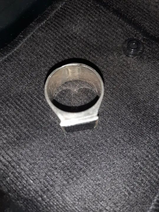 Anel de Prata com turmalina preta Masculino - Foto 4