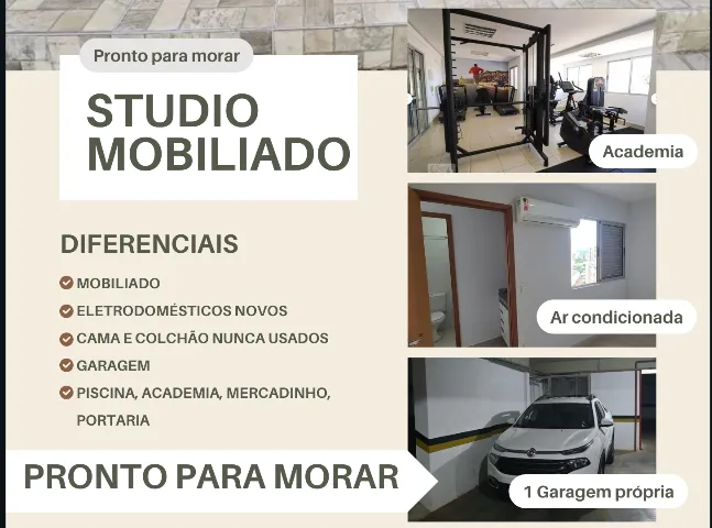 Aluguel Studio Mobiliado no Setor Universitário