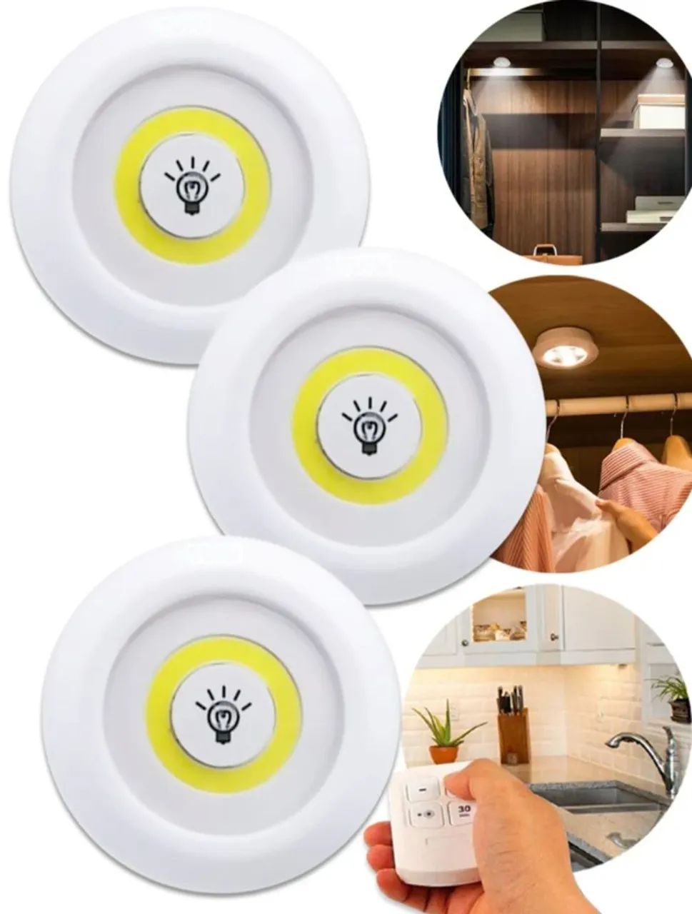 Kit Luminária LED Spot com Controle Remoto Sem Fio - Foto 2