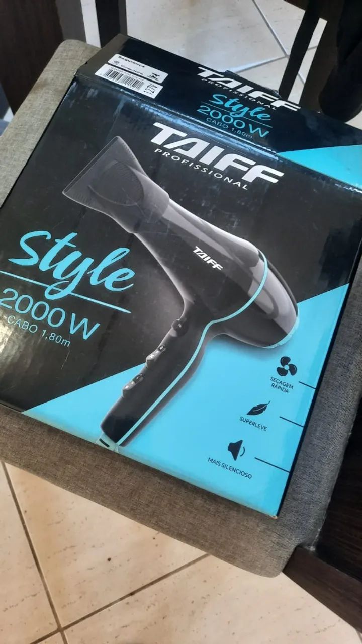 Secador Taiff Style Preto 2000W 127V + Difusor Taiff Curves Preto - Foto 4