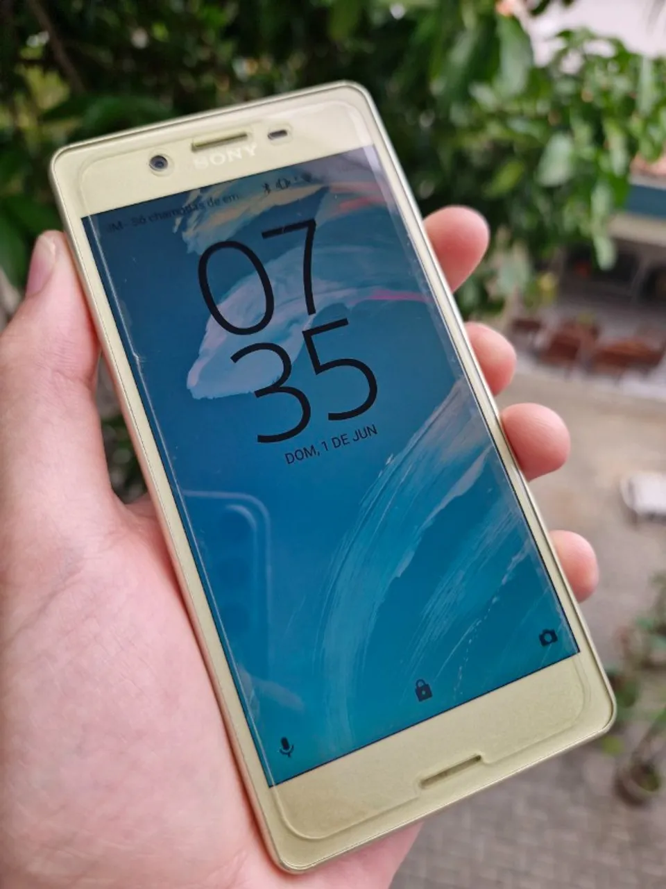 Sony Xperia X Performance Lime Gold - 32gb | Detalhe na Tela