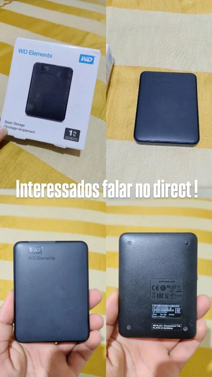 HD Externo WD Elements 1TB