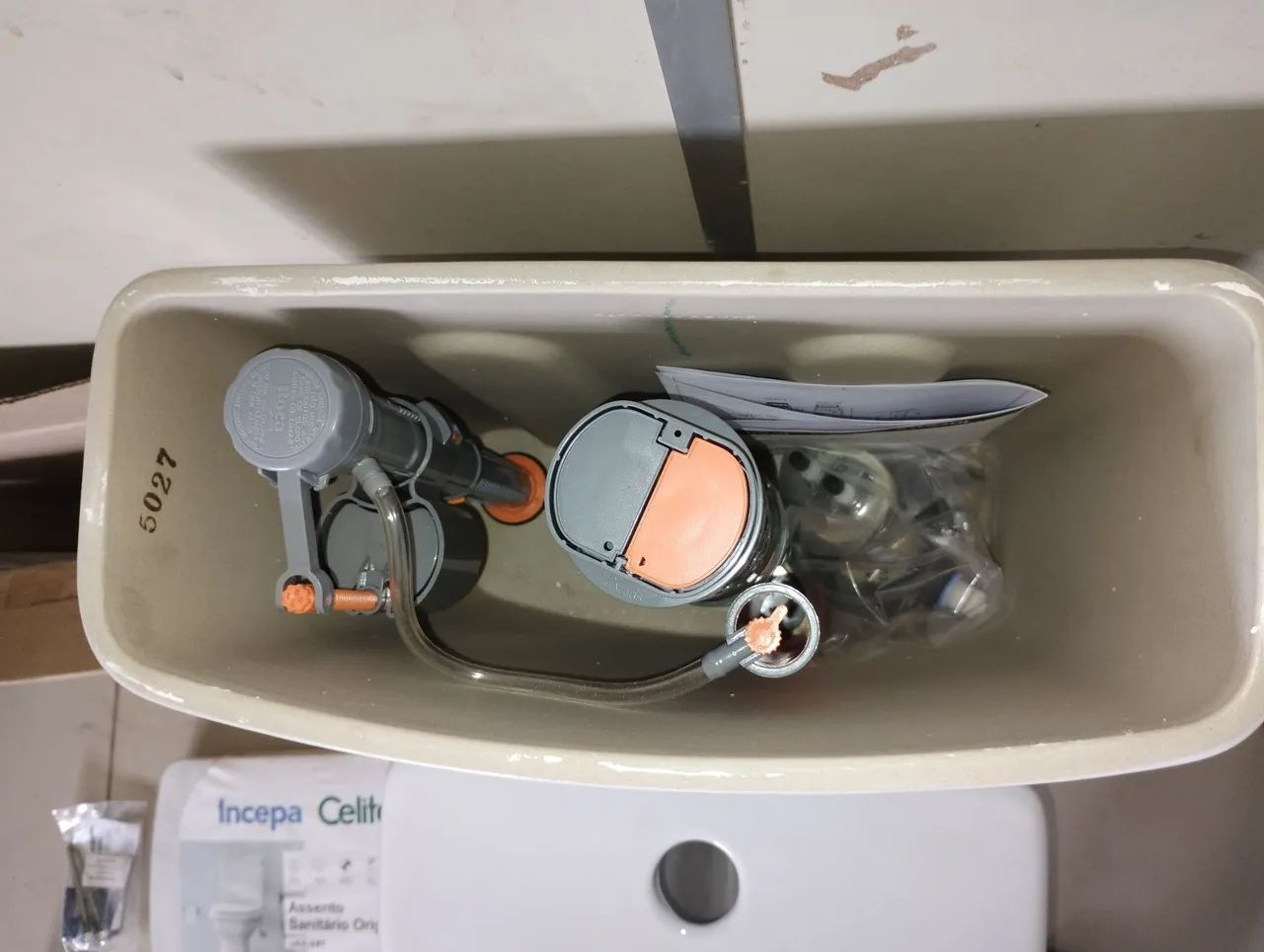 Vaso Acoplado Celite Branco c/furo extra - Foto 4