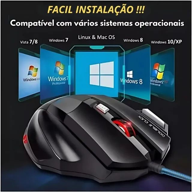 Mouse Gamer Cabo Reforçado - Foto 2