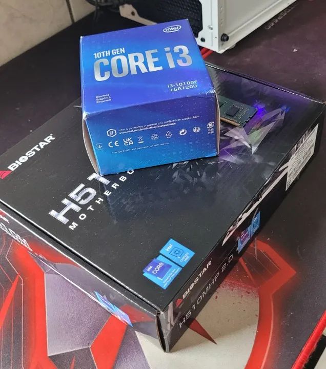 Kit Intel Core i3-10100F-Placa Mae H510m-16Gb 2666mhz