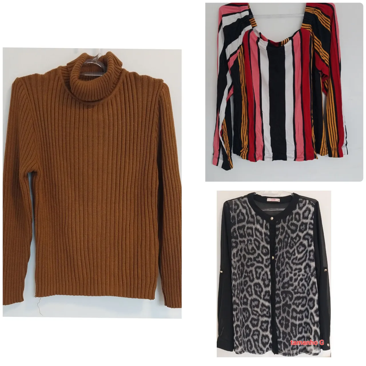 3 blusas femininas tamanho 42