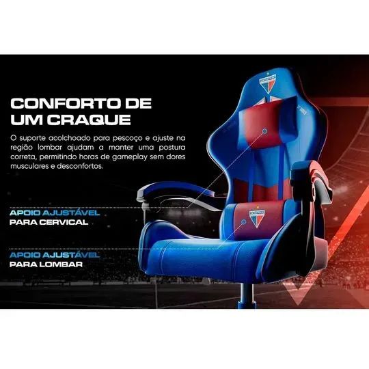 Cadeira Gamer GT Leão, Reclinável, Almofada Lombar/Cervical, Suporta Até 120Kg - WZeta - Foto 6