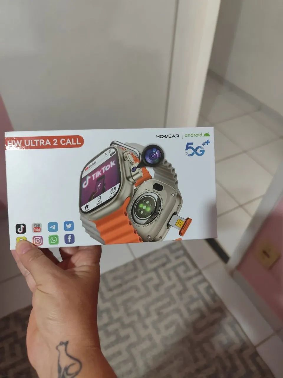 Smartwatch HW Ultra 2 Call com Tela Touch e Câmera