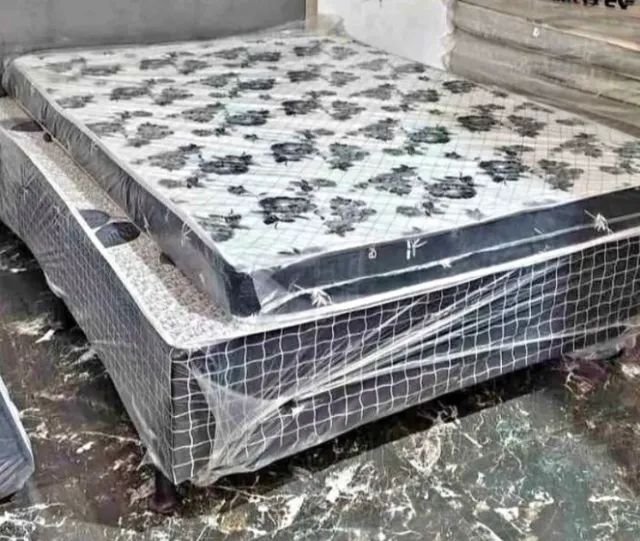 Double Box Bed + Double Foam Mattress D20 (Receive Today)