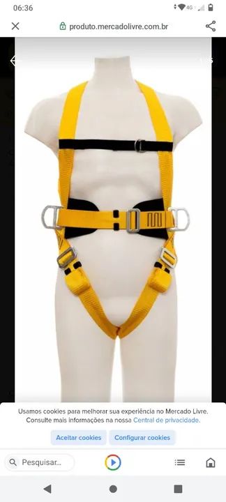 Cinto paraquedista com talabarte  - Foto 4