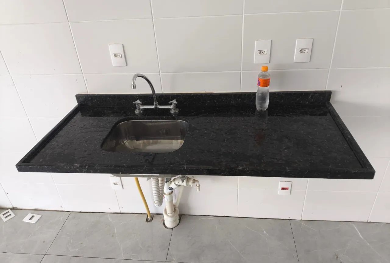 Pia 140x60 Verde  Ubatuba com Cuba inox