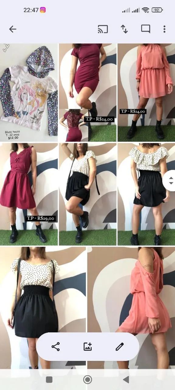 Promoção roupas femininas 