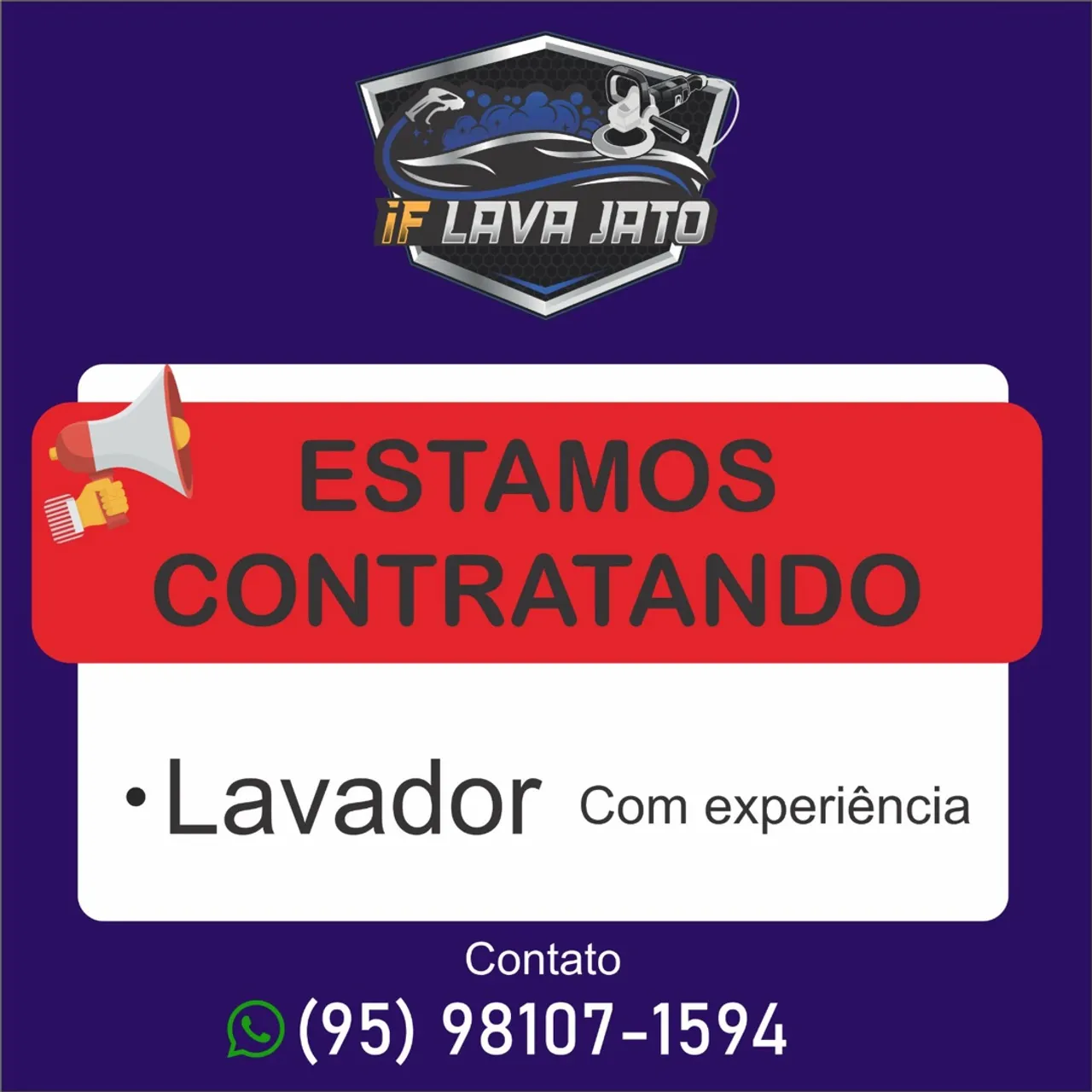Contrato lavador automotivo