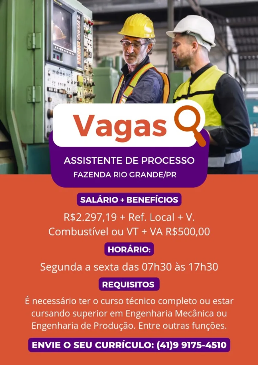 Vagas de emprego - Fazenda Rio Grande, Grande Curitiba - Paraná