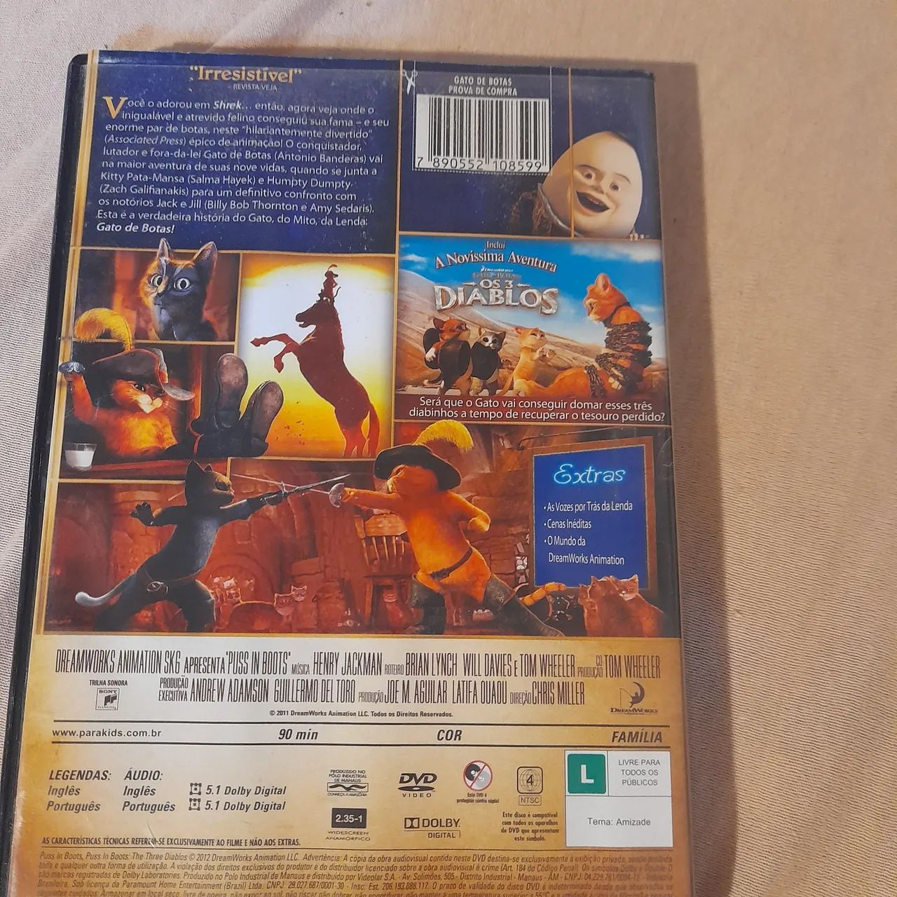 Gato de Botas - DVD  - Foto 2