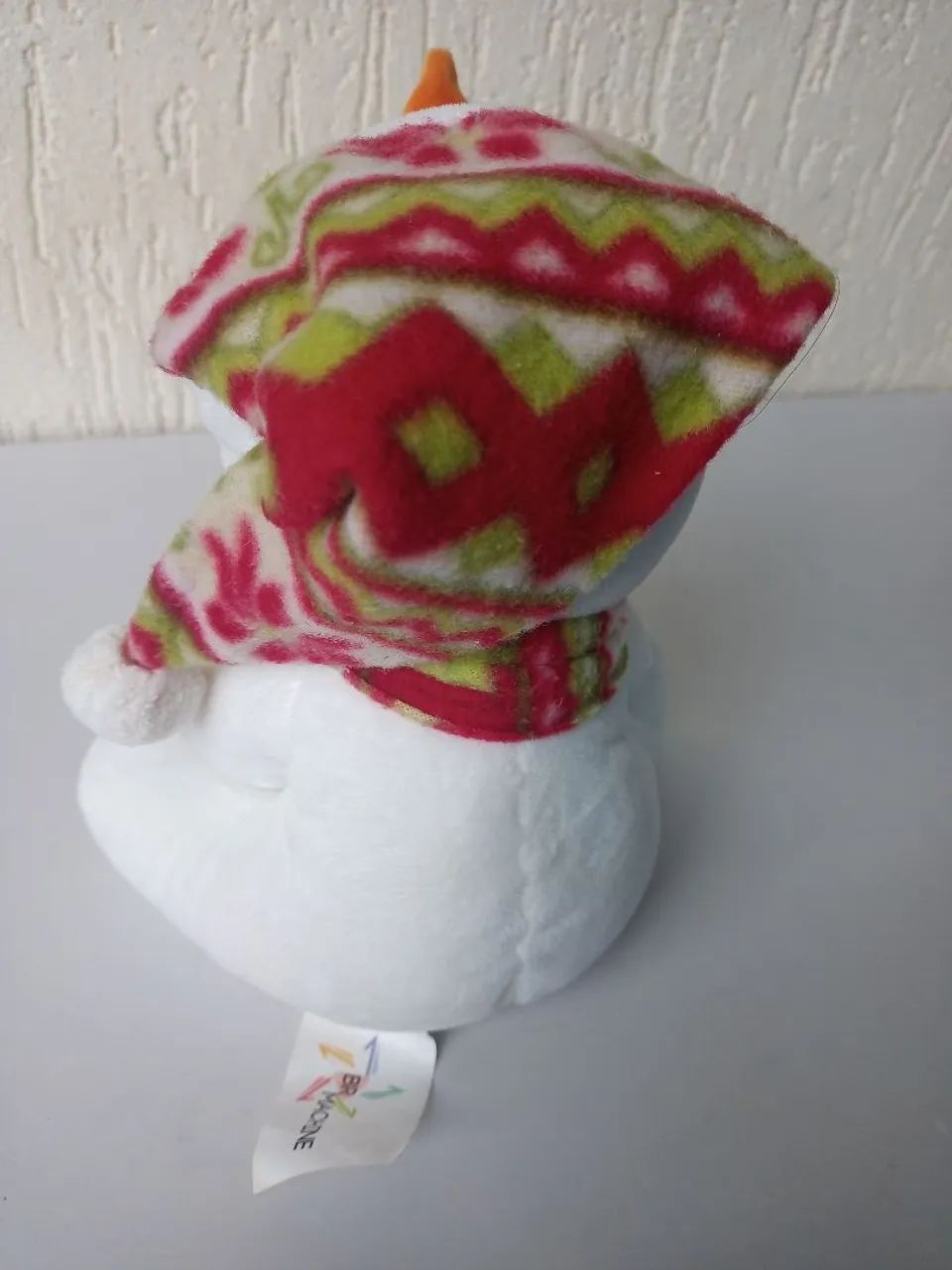 Boneco de neve de pelúcia com cachecol e gorro 22 cm - Foto 4