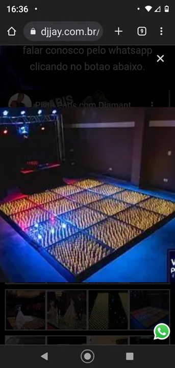 DJ Piso de Led Paris, Som e Luz