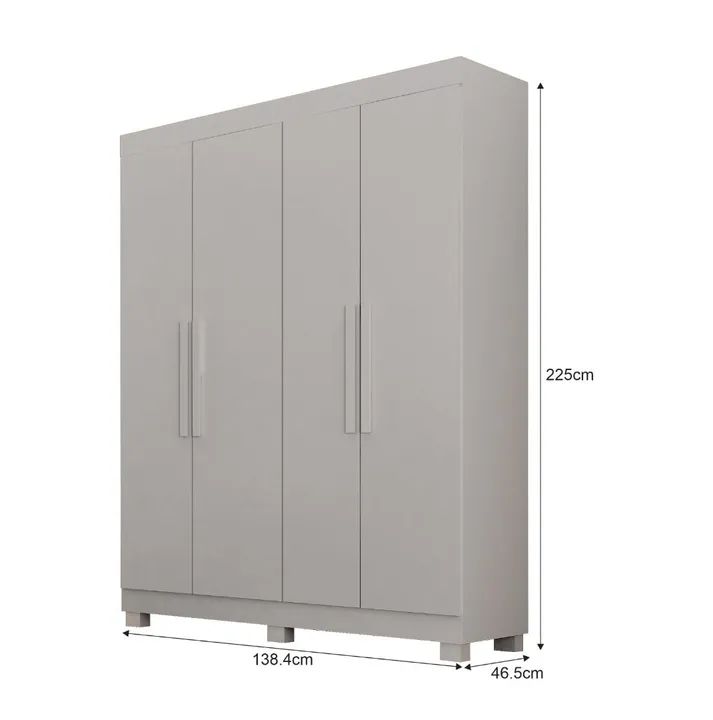 12X SEM JUROS | GUARDA-ROUPA CANADÁ SOLTEIRO EM MDF - Foto 4