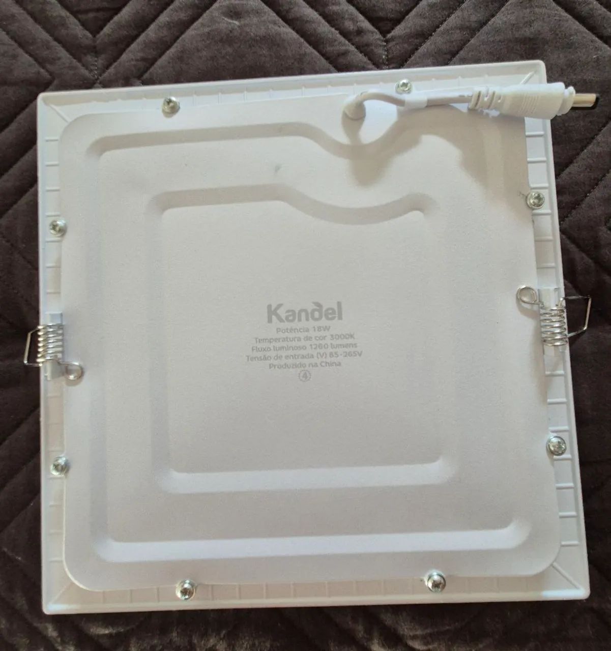 Painel LED Embutir Quadrado 18W 3000K - Foto 4