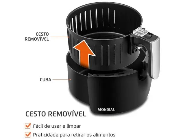 Air Fryer Mondial 3,5L - Nova, com Timer e Garantia! - Foto 5