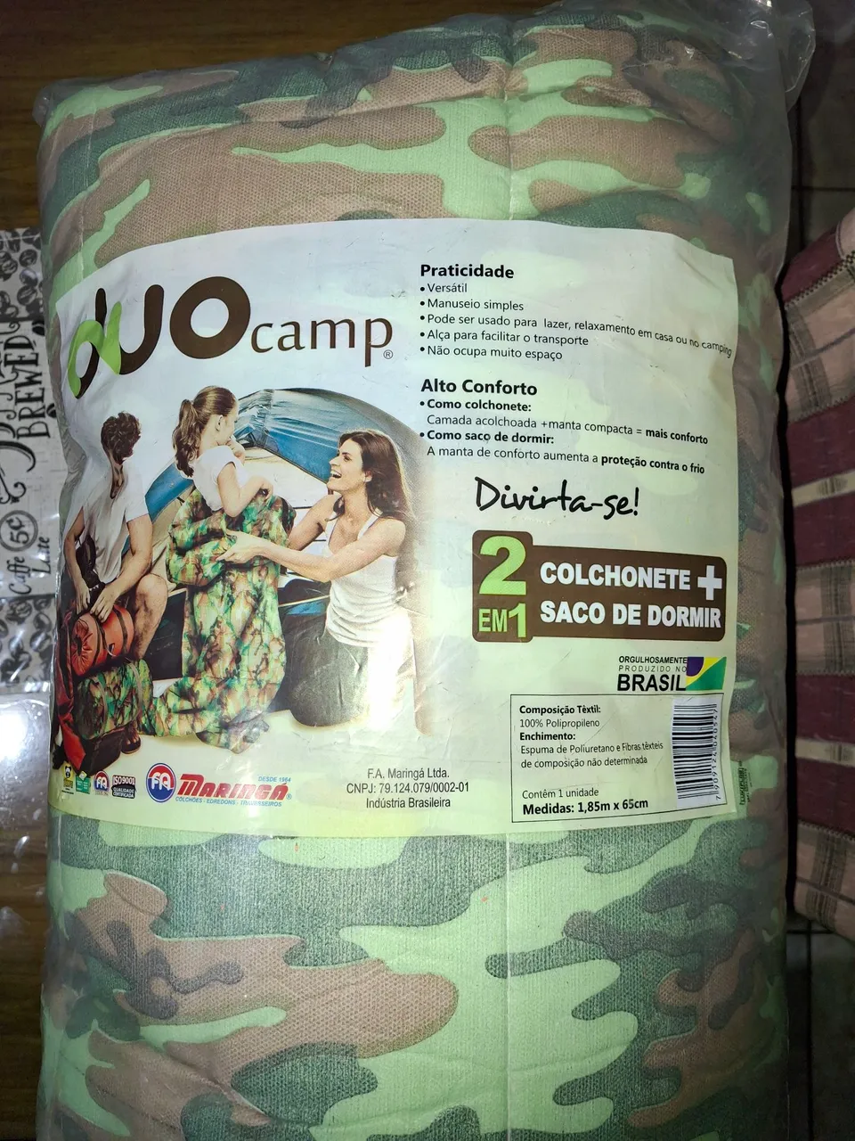 Colchonete + Saco de Dormir Duocamp - 1,85m x 65cm