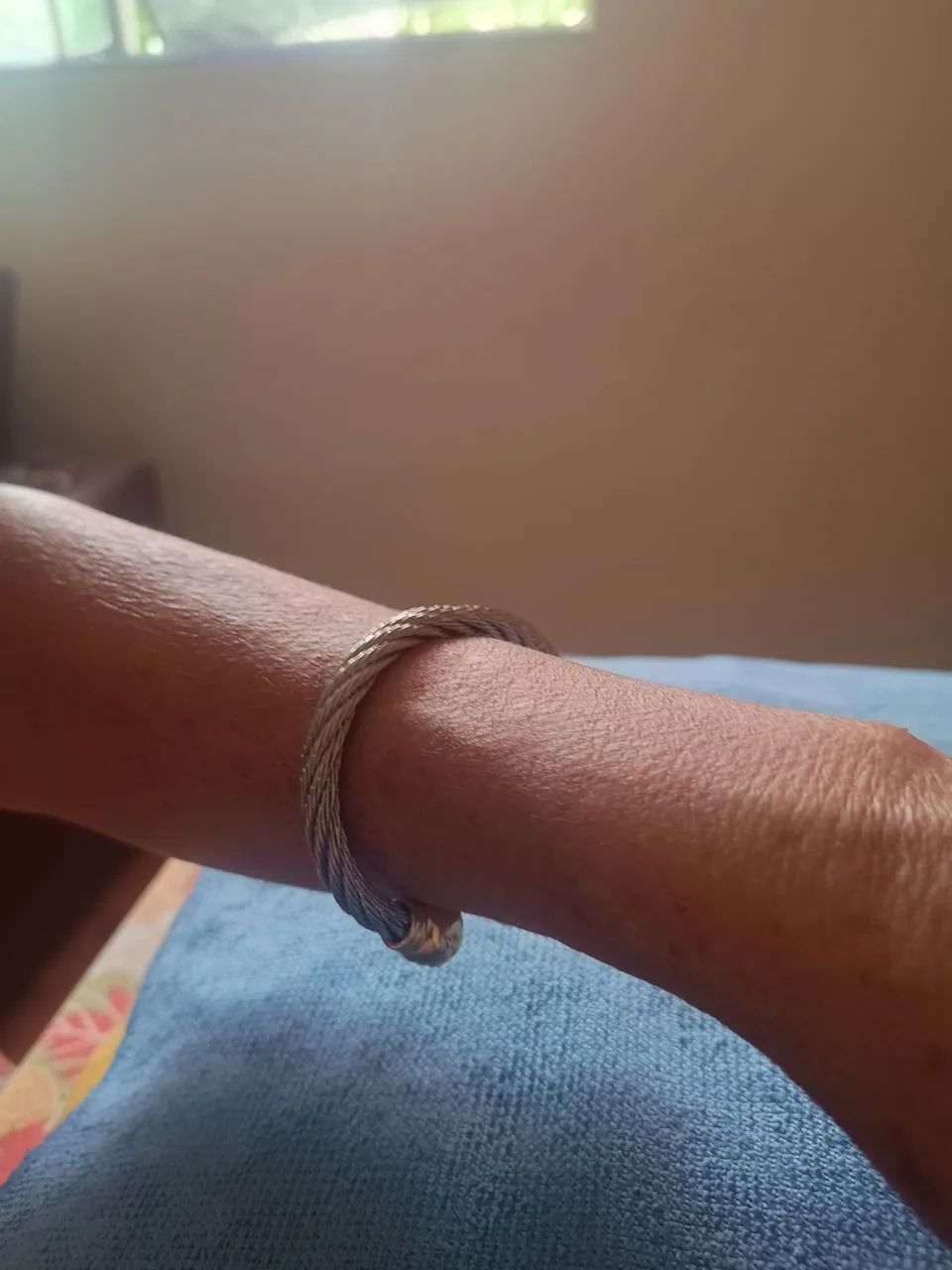 Bracelete Ajustável Em aço Com Metal Folheado  - Foto 2