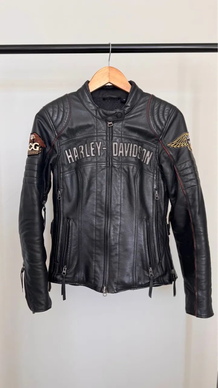 Jaqueta de Couro Feminina Motociclista Harley-Davidson - Foto 3