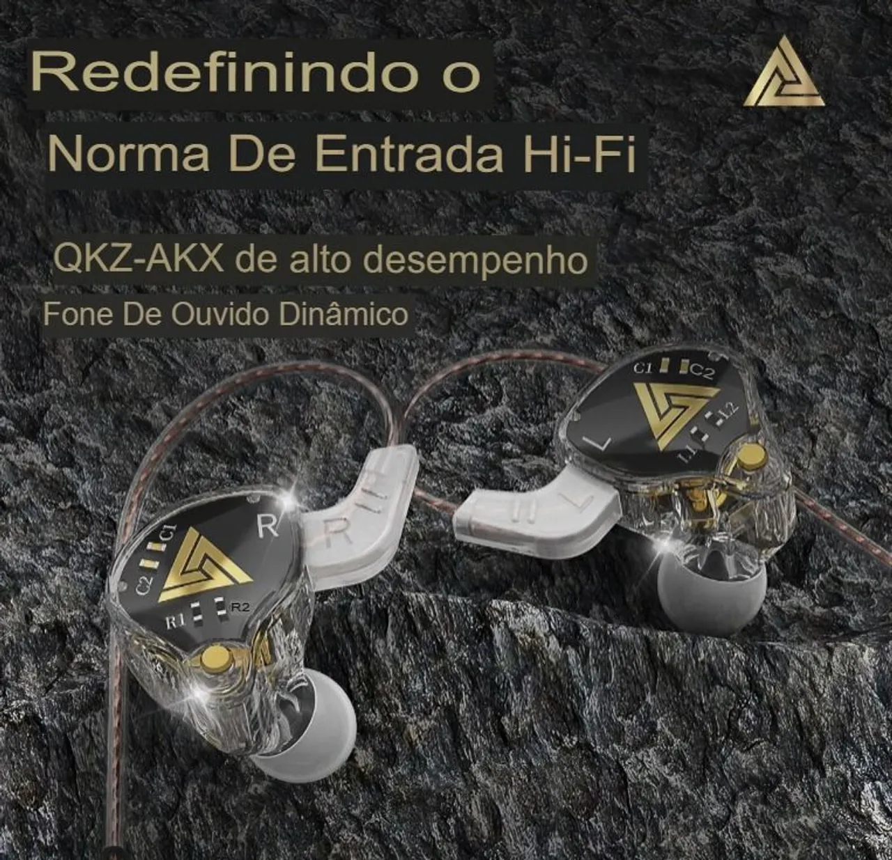 Fone de Ouvido Dinâmico QKZ-AKX de Alto Desempenho