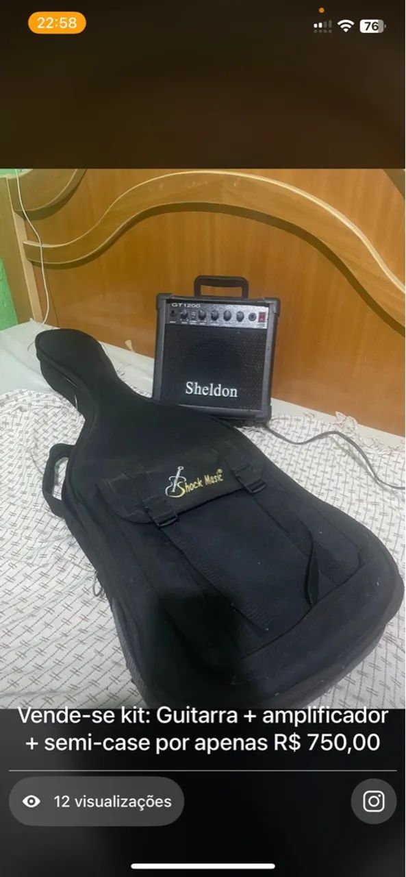 Kit guitarra + Amplificador + Semicase