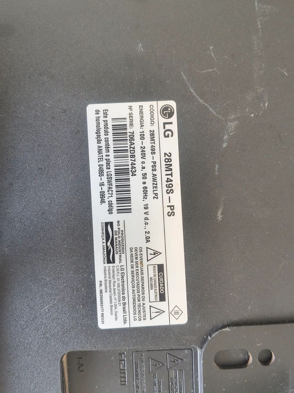 Smart TV LG modelo 28MT49S - Foto 3