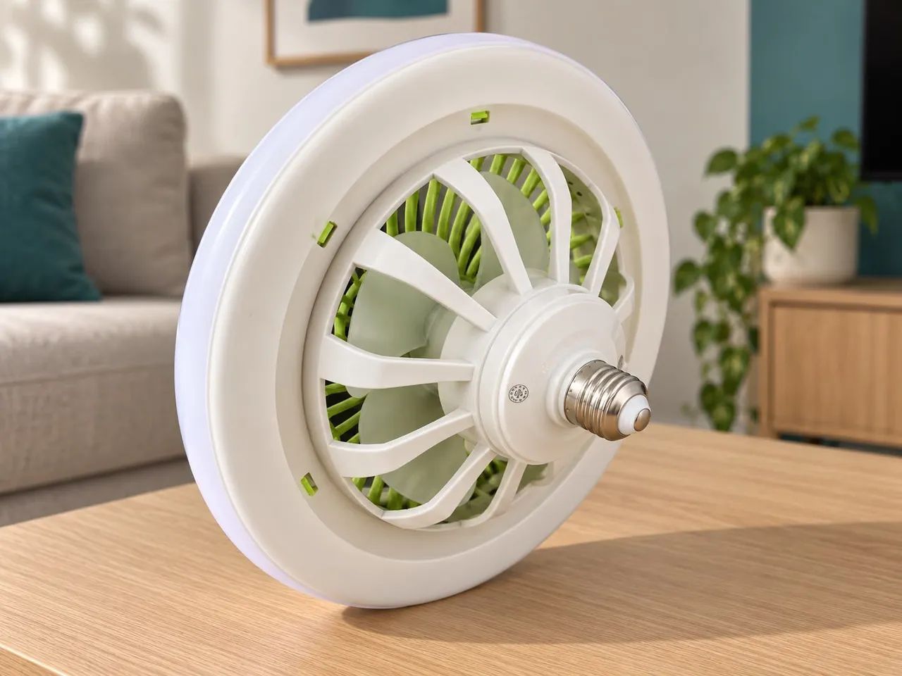 Luminária LED com Ventilador 36W e Controle Remoto E27 - Foto 4
