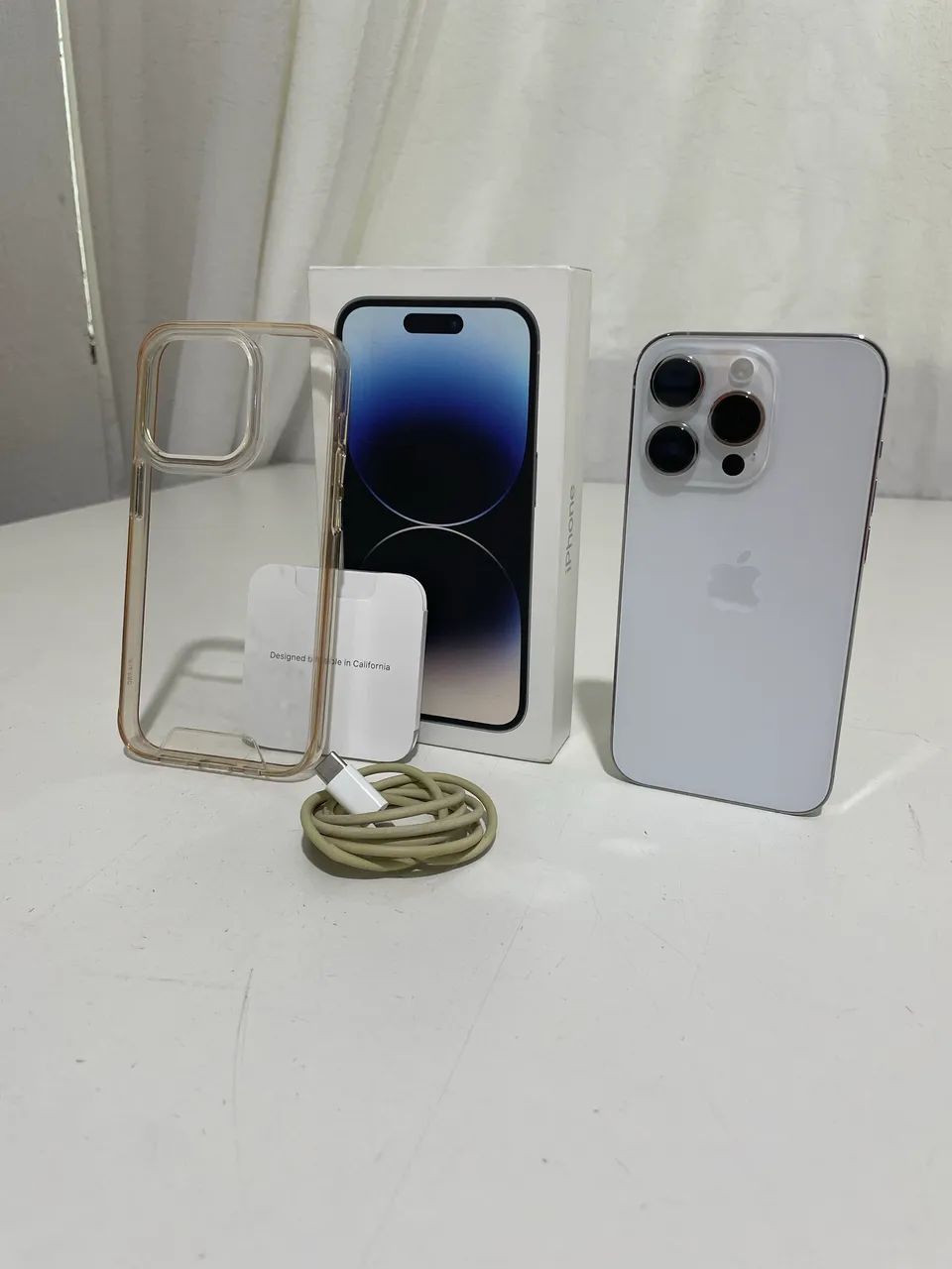 iPhone 14 Pro 256GB - Silver / Branco (Completo na Caixa +