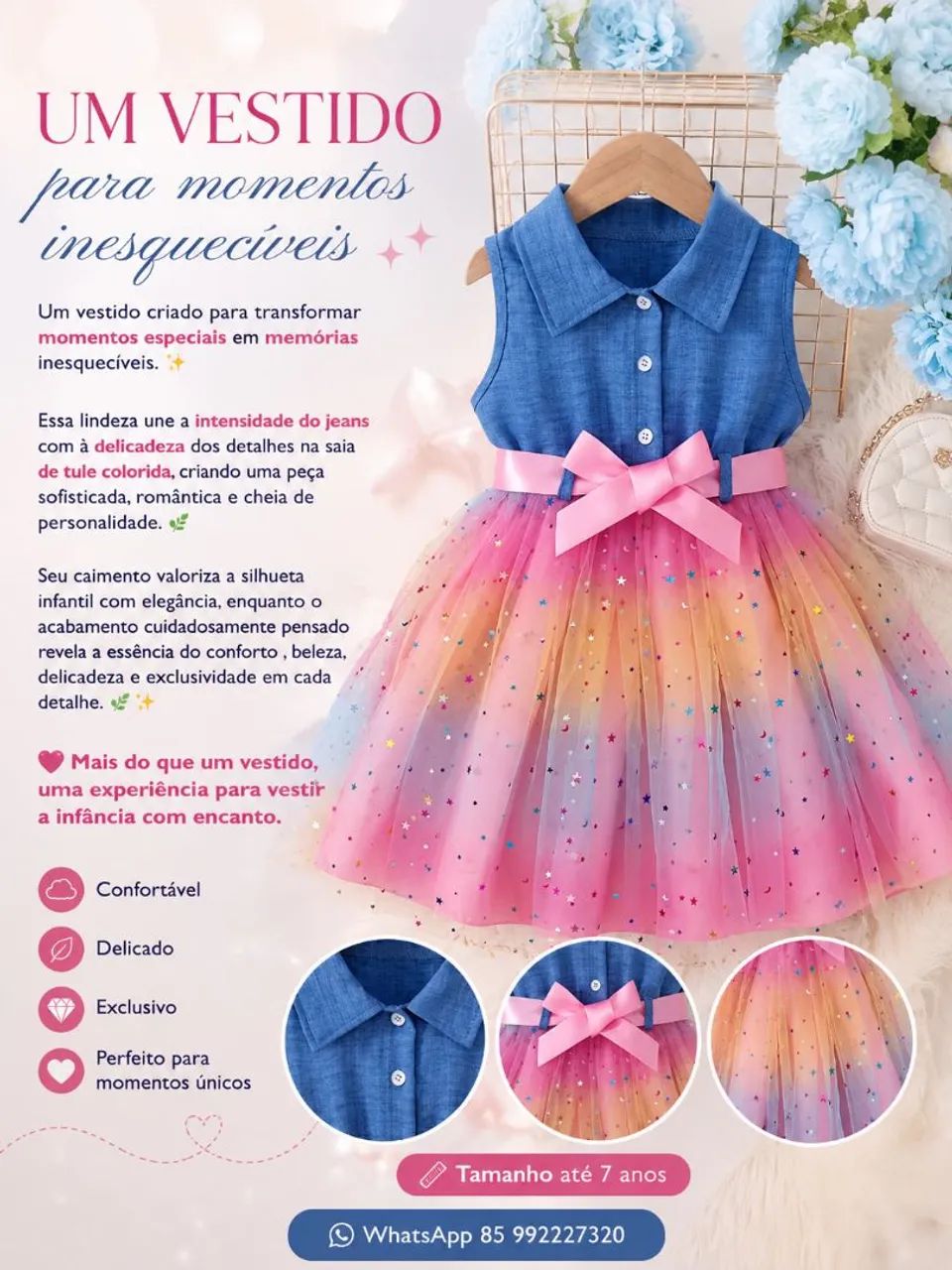 Vestido infantil luxo
