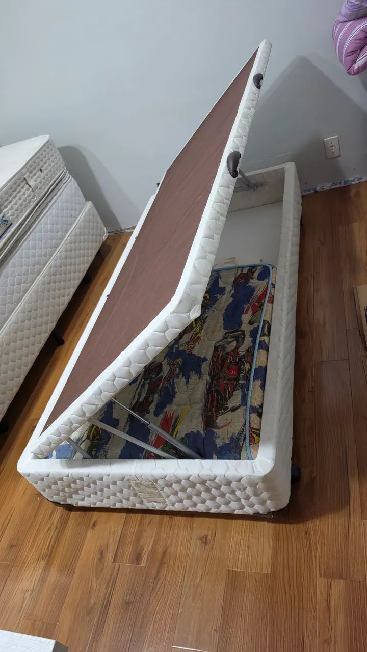 Cama bau solteiro