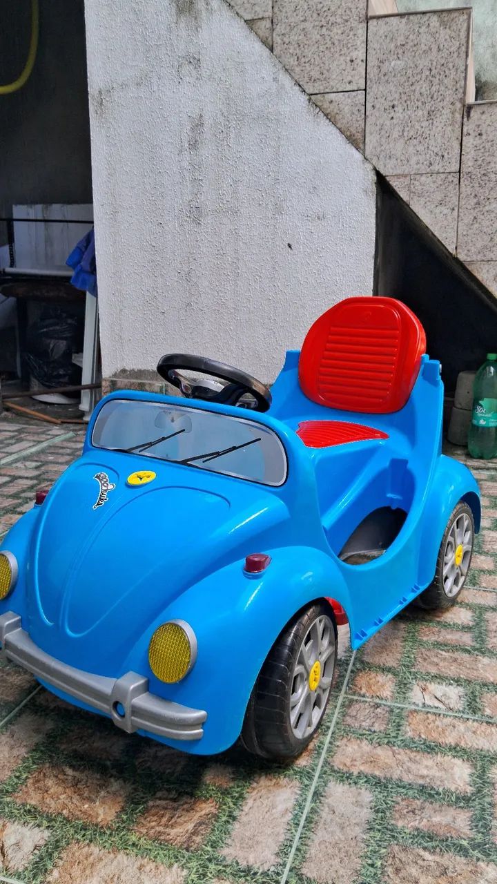 Carrinho Fusca De Passeio Com Pedal 1300 Fouks Calesita Cor Azul - Foto 5