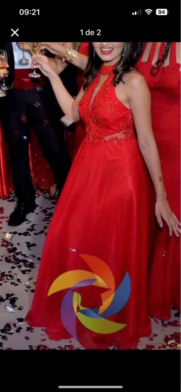 Vestido de festa longo vermelho - Foto 2
