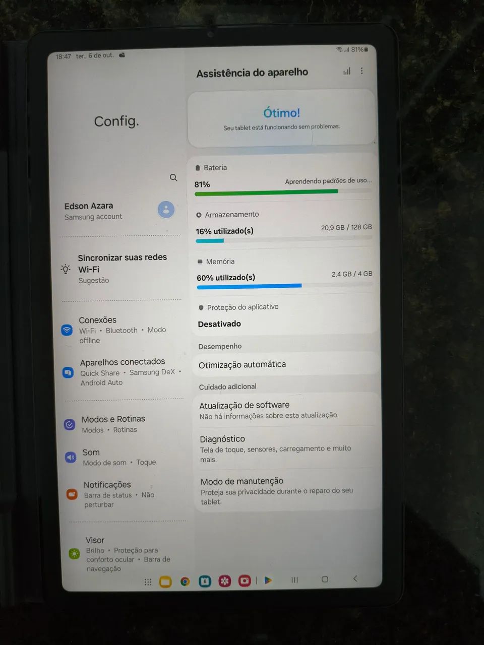 Tablet Samsung S6 lite 128 memória  - Foto 2